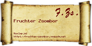 Fruchter Zsombor névjegykártya